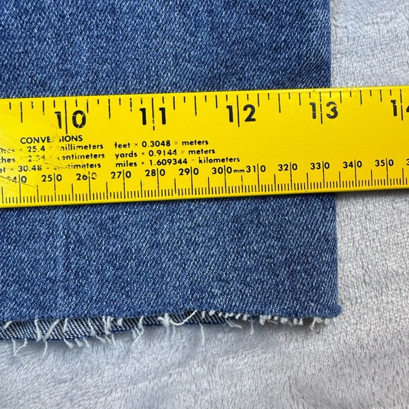 DL1961 Womens Wide Leg Raw Hem Jeans Blue Medium Wash High Rise Size 31 Culottes - Picture 7 of 10